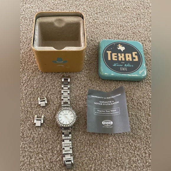 Women’s Fossil Jesse Watch White-Dial Glitz Dress - Picture 4 of 6